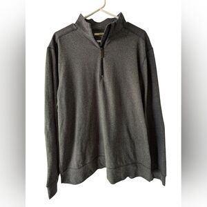 Greg Norman Collection Charcoal Quarter Zip Sweater
